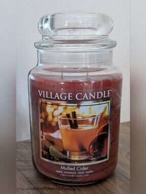 HTF Seasonal Mulled Cider Scent Village Candle